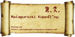 Malagurszki Koppány névjegykártya